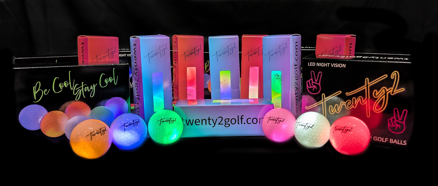 Neon / LED Golf balls - Sold 6 balls per box