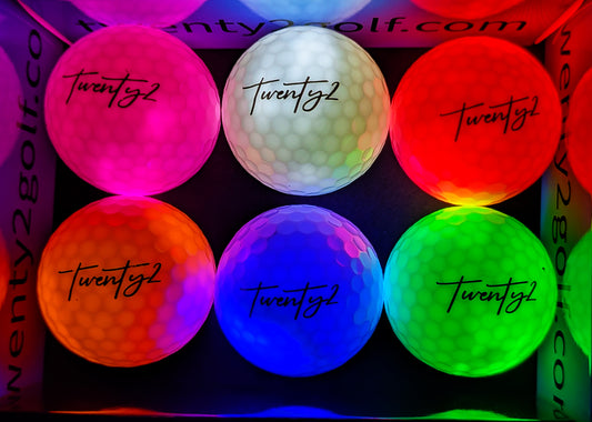 Neon / LED Golf balls - Sold 6 balls per box